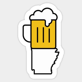 Beer Hat Arkansas Sticker